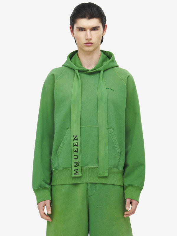 ALEXANDER MCQUEEN - Stonewashed Jersey Hooded Sweatshirt - Item 827062QXACE3059